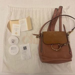 Sold❌Chloe Faye Small Backpack - Nougat with receipt, tags and dust bag